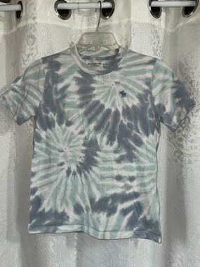abercrombie kids White, Blue & Gray Tie-Dye Tee, Sz 13/14